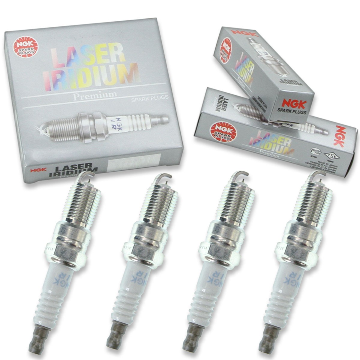 4 pcs NGK Laser Iridium Spark Plugs for 1982-1985 Mercury Lynx 1.6L L4 - jd