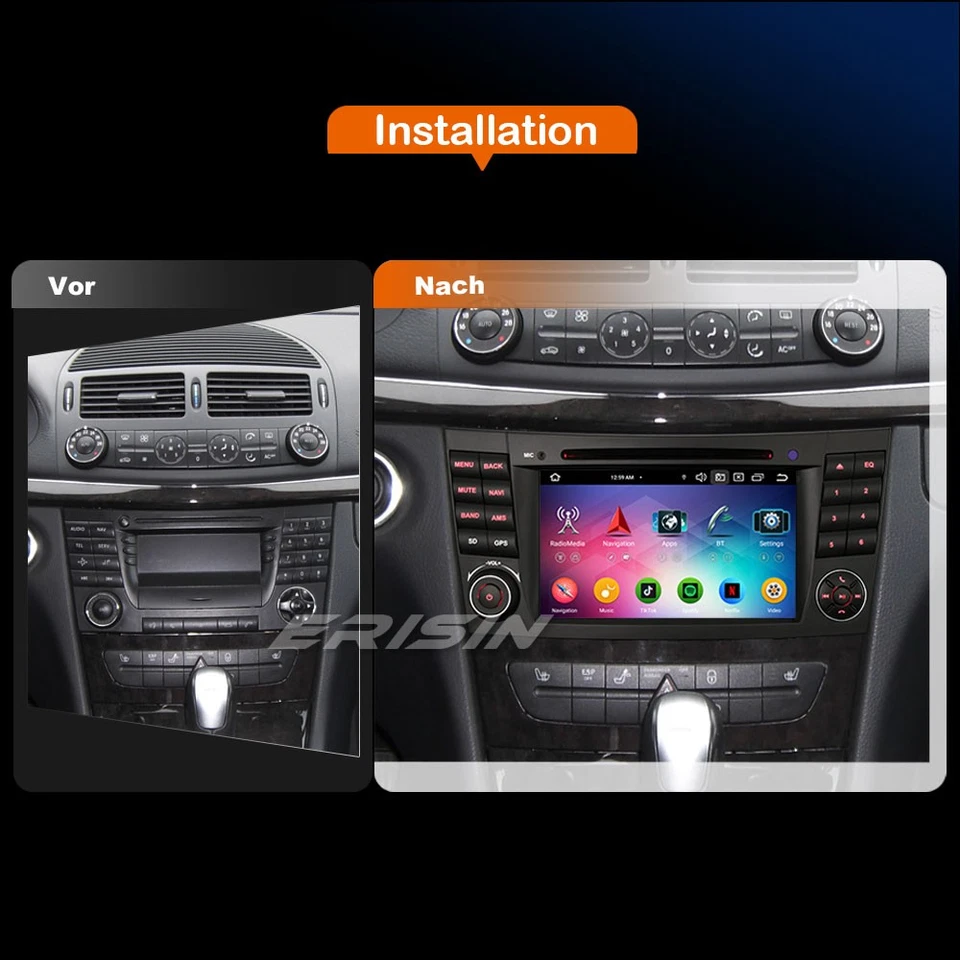 8-Kern DAB+ Android 14 Autoradio GPS Navi Mercedes G/CLS/E-Klasse W211 W219 64GB - Bild 3 von 4