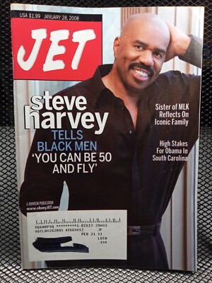 MLK Obama Steve Harvey SC Fly Racial Black Americana JET Magazine Jan 28, 2008