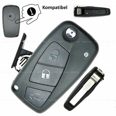 Auto Schlüssel Gehäuse Für Ford C-Max - 3 Tasten, Schwarz, ABS Kunststoff
