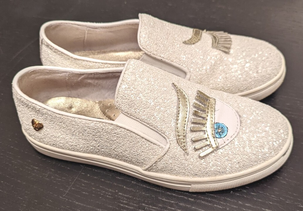 Step2wo London Girls Sparkly Eye Shoes size UK