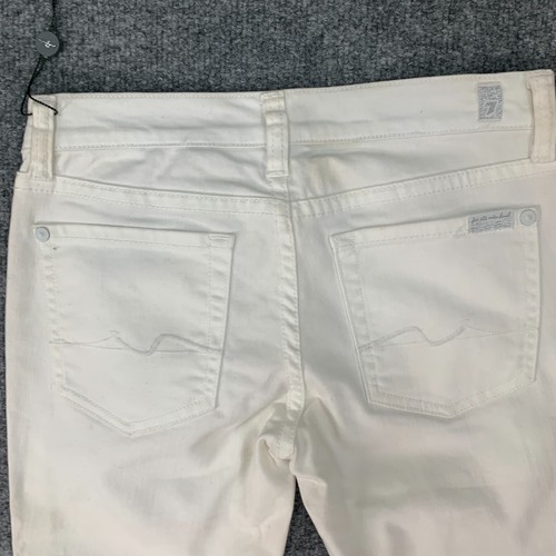 7 For All Mankind Roxanne Jeans Youth Girls 10 Clean White Denim Stretch Skinny - 第 10/13 張圖片