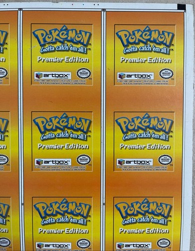 Pokemon Action Flipz Series One Premier Edition Uncut Sheet 31-40 - Vintage 1999 - Picture 7 of 10