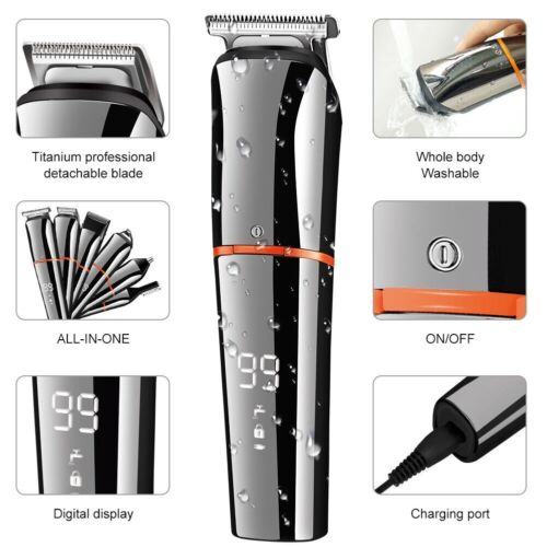 Professional Cordless Hair Clippers Beard Trimmer Kit for Men's Grooming - Picture 3 of 9
