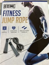 EDX Endurance Fitness Jump Rope Non-Slip Grip Handle 10’ Length New In Box