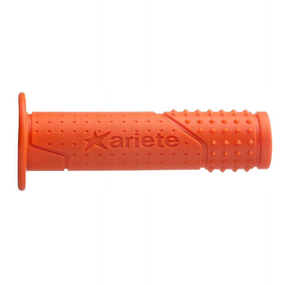 Poignées moto Road Evo 120 mm orange à grip antidérapant