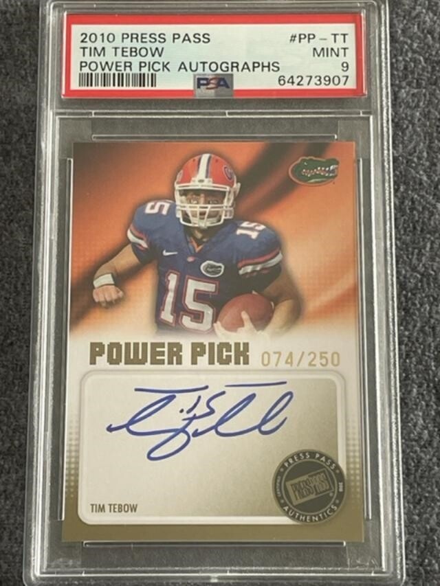Tim Tebow Press Pass Power Pick Autographs #PPTT Base