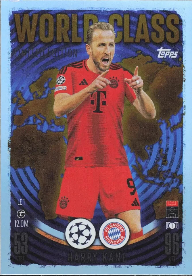Topps Match Attax 2024/2025 Harry Kane World Class Limited Edition