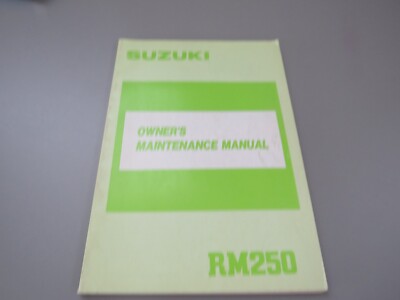 NOS Suzuki RM250 RM 1989 Genuine Owners Maintenance Manual OEM 99011-28C50-03A