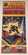 1996 NHL All Star Friday Super Skills Heroes of Hockey Ticket Stub Fleetcenter