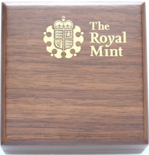 2008 - 2013 Royal Mint a prueba de oro medio soberano moneda caja de madera solamente - Imagen 1 de 2
