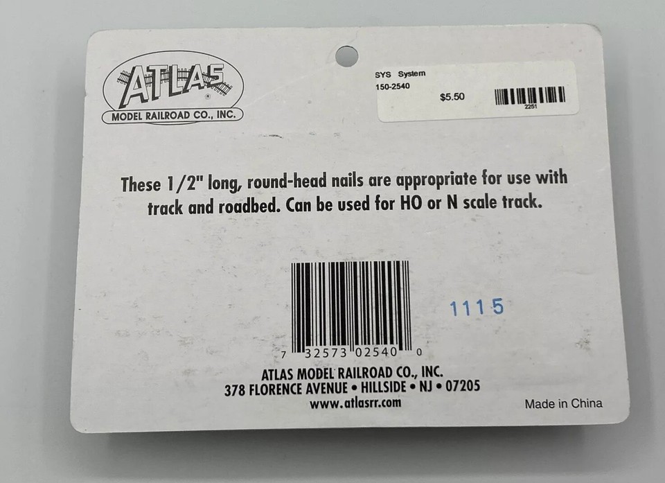 Atlas Railroad Track Nails #2540 | Meses Sin Interés