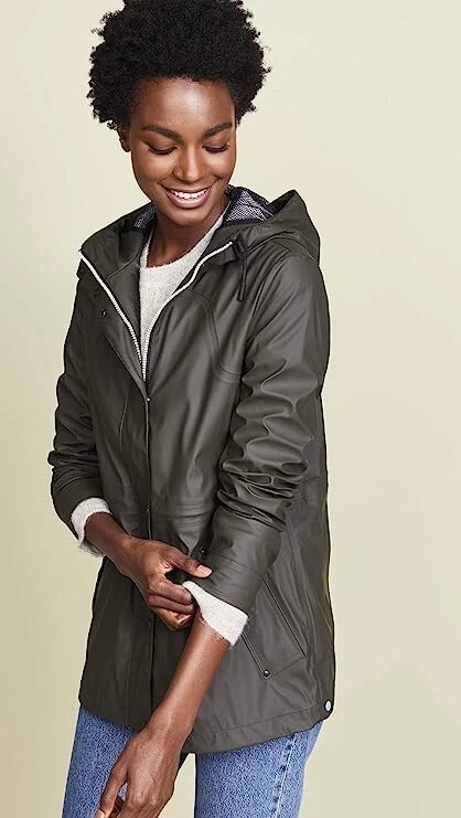 HUNTER Original Women's Lightweight Rubberized Jacket Color Dark Olive Size  XS | eBay