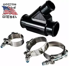 Dual Radiator Coolant Weldless Black Y-PIPE for 13-19 RAM 6.7L Dodge Cummins