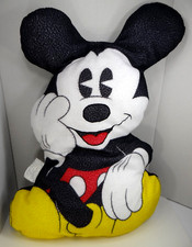 Vintage Disney Classic Mickey Mouse Decorative Bed Pillow Plush Red Black 26"