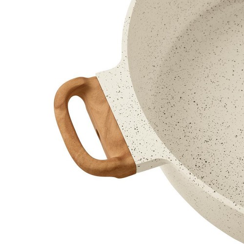 6qt Cast Aluminum Saute Pan Nonstick Glass Lid Rapid Heat Distribution New - Picture 6 of 7