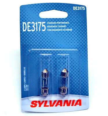 Sylvania Basic DE3175 30mm 10W Two Bulbs Interior Dome Light Replacement Lamp OE