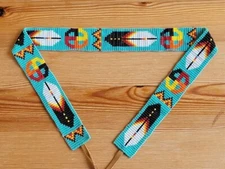 Western Seed Beaded Hat Band Fit Cowboy Hatband South West Multi Color Hat Band