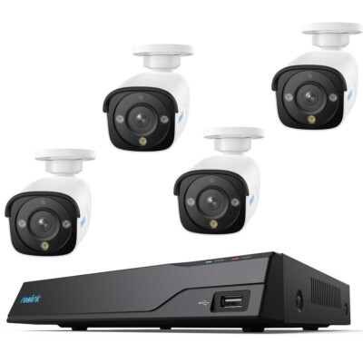 Reolink NVS8-12MB4 12 MP PoE Überwachungssystem mit 4x 10 MP Kameras NVR 2TB