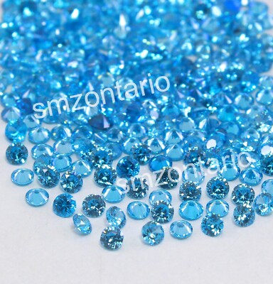 Certified Natural Blue Aquamarine Calibrated 3 mm Round Cut Gemstone 50 Pcs Lot