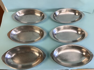 Brand Ware 18-8 Stainless Steel Oval Casserole/Ice Cream Dish (6 Pcs.)