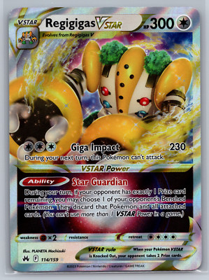 Regigigas VSTAR 114/159 Half Art Crown Zenith Pokemon NM