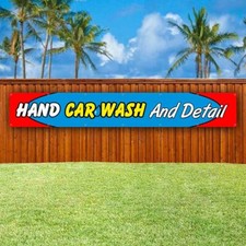 CAR WASH AND DETAIL XXL Banner Advertising Vinyl Flag Sign Many LARGE SIZES AUTO