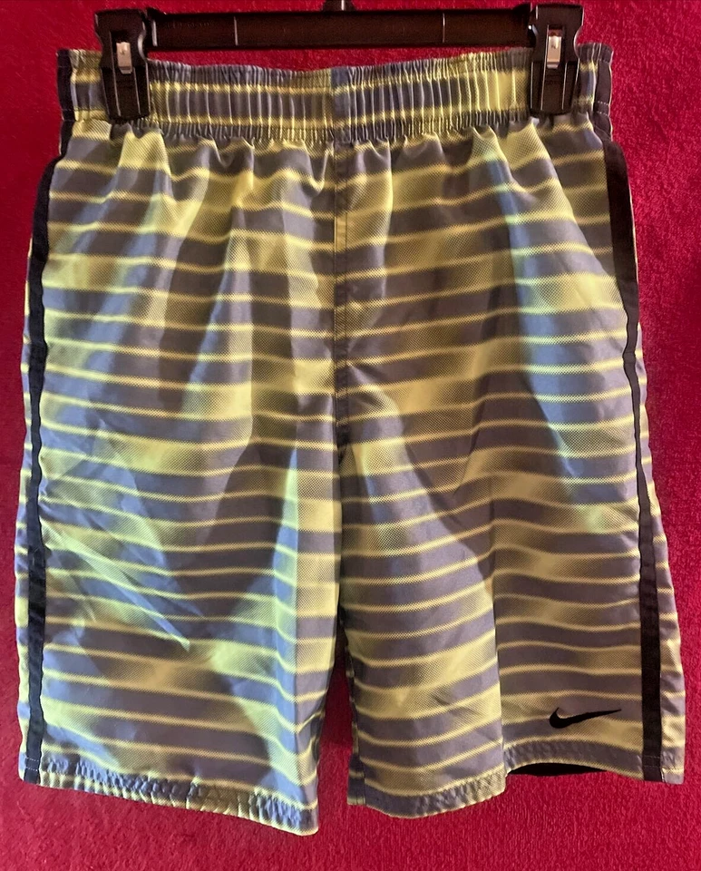 Kids Youth NIKE Gray Neon Swim Trunks Size XL Shorts - Image 2 of 4