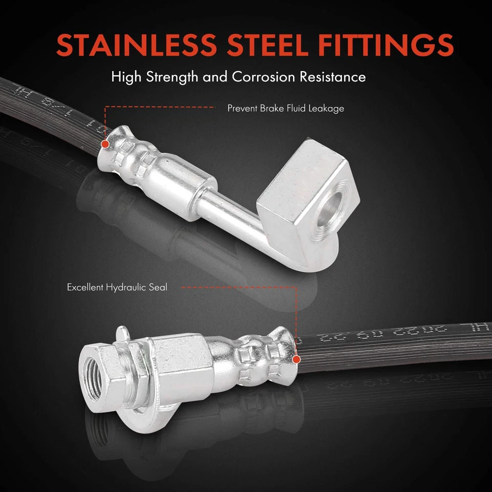 2x Manguera hidráulica de freno trasero derecho y derecho para Dodge Viper 2001-2006 2008-2010 8,0 L Foto 4 de 4