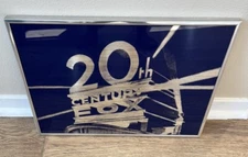Vintage Navy Reverse Printed Novelty 20th Century Fox Mirror, Circa 1974