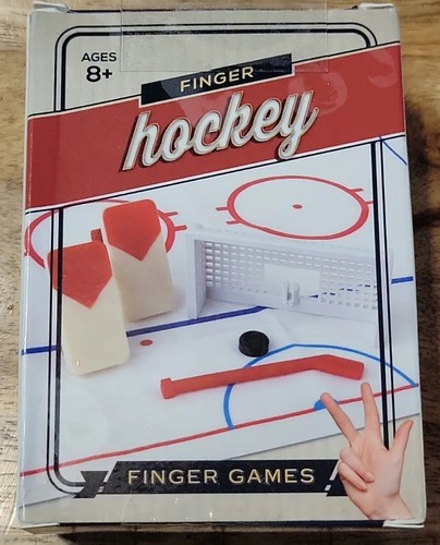 Mini Hockey Slap Shot Finger Board Desktop Novelty Toy Fun Sports Travel Game - Picture 2 of 4