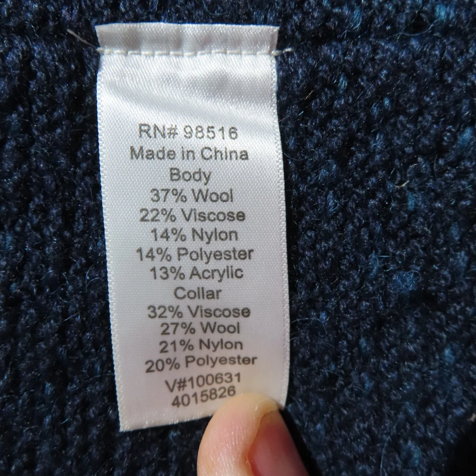 Cárdigan Suéter COLDWATER CREEK para Mujer Grande Azul Ombre Grueso Tejido Mezcla de Lana Foto 3 de 4