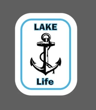 Lake Life Sticker Anchor Waterproof Ocean Beach Nautical Sail Gift NEW