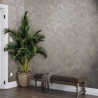 Vliestapete Grafik Fliesen Abstrakt Holzoptik Beige Grau Glanz 35510 (5,99€/1Qm)