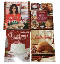 4-pk Christmas Recipe Books Nigella Christmas, Tase of Home, Southern Living