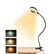 Desk Lamp, 3 Color Modes  10 Brightness LED Reading Light with Clamp