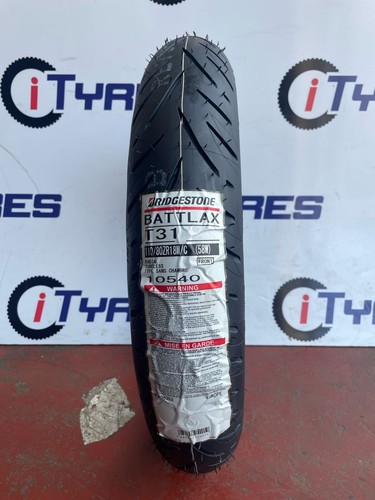 110/80ZR18 BRIDGESTONE BATTLAX T31 (58W) FRONT TL MOTORBIKE MOTORCYCLE TYRE - Picture 7 of 7