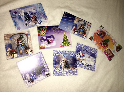 New Year Post Cards! Dolls in Holidays' Costumes & with Decor!