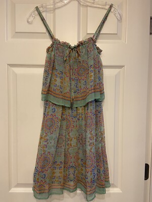 ella moss silk dress NWOT Ella Moss Silk dress size small. Sheer paisley