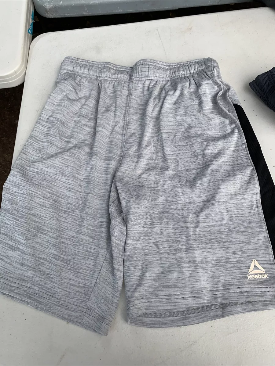 Reebok Light Grey With Black Stripe Mens Shorts with pockets size