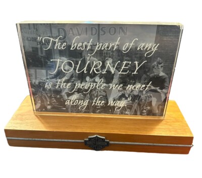 Vintage Harley Davidson Hallmark Plaque 2003  The Best Part Of Any Journey 