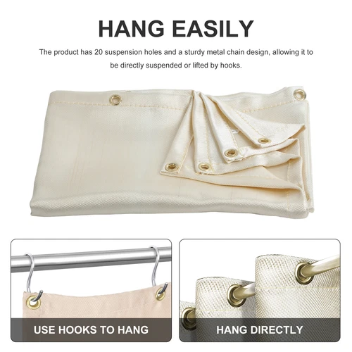 1.2MX1.8M Fiberglass Welding Blanket Cover Protective Fabric Heat Fire Resistant - Picture 4 of 10