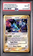 PSA 8 Gyarados 8/110 Reverse Foil Stamped Holon Phantoms EX Pokemon Karte NM