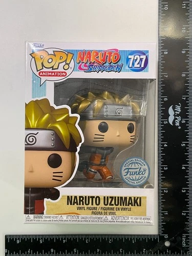 Funko Pop! Naruto: Naruto Uzumaki #727 Funko Special Edition Metallic -CN F3