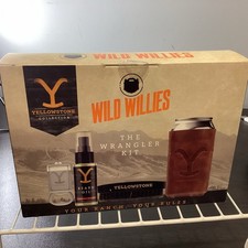 Yellowstone Wild Willies The Wrangler Beard Kit Beard oil Brush Coozie  Opener