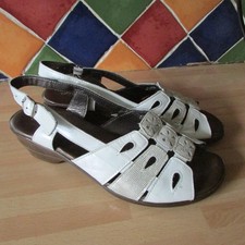 Jessica by Pavers ladies white leather sandals new size 6 (39)