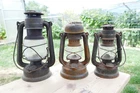 ~~~ 3x Feuerhand No 175/176/275 Kerosene Lamp Mushroom Head Wehrmacht WWII ~~~