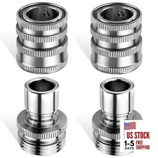 Garden Hose Quick Connect Fittings,Upgraded Quick Stainless Steel Sliver 2 Pack