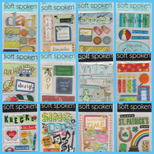 SOFT SPOKEN DIMENSIONAL SCRAPBOOK STICKERS - Various Themes