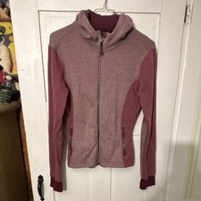 Pact Organic Women's Full Zip Hoodie M Purple Maroon Hooded Long Sleeve
